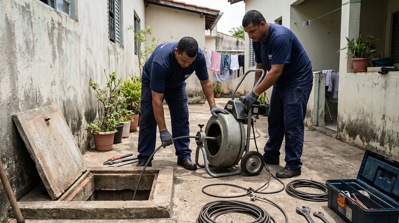 Desentupimento de esgoto em Vitória-ES