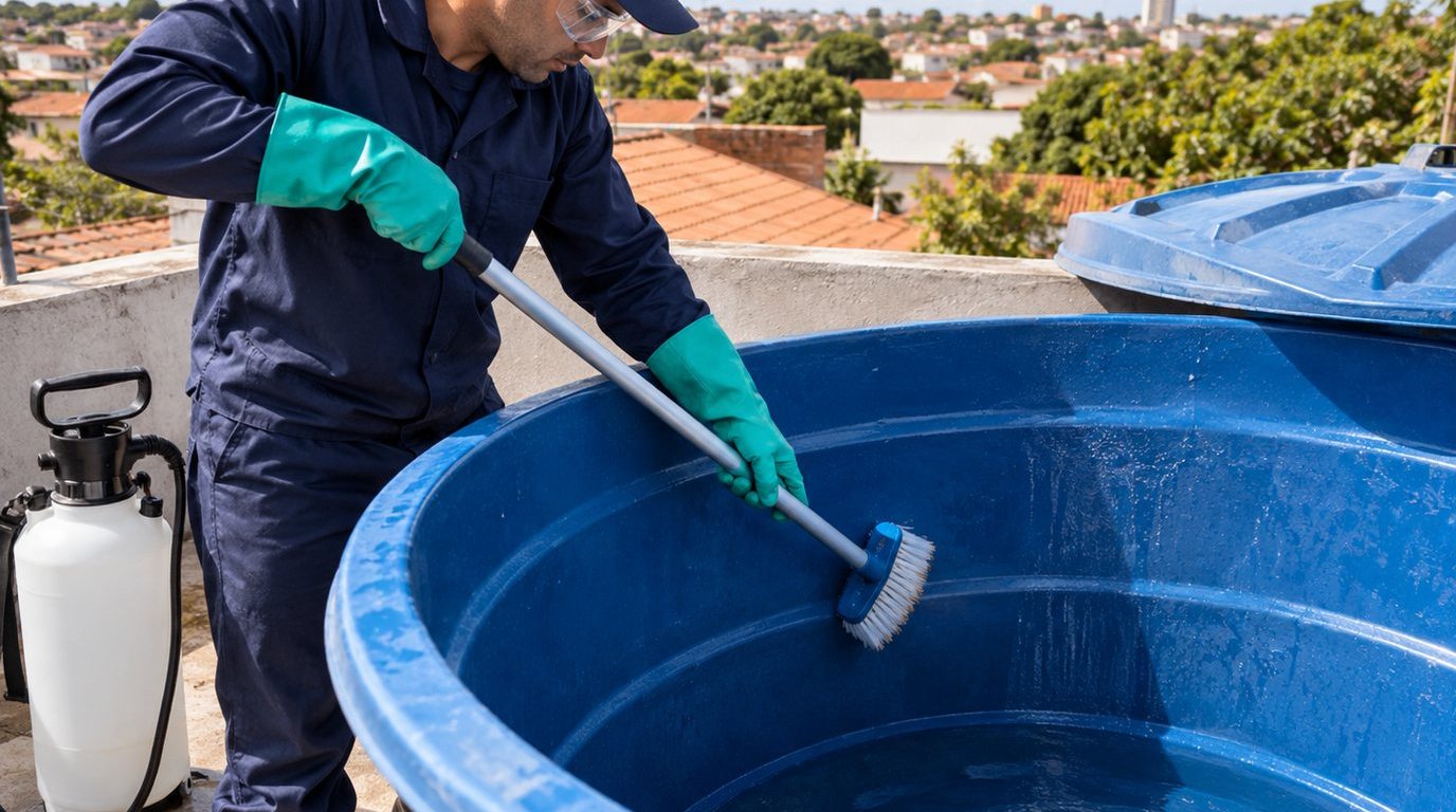 Serviço em caixa d'água em Vitória-ES